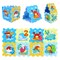 8-Piece Interlocking Baby Play Mat for Learning Animals and Numbers